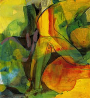 Striding Spirit, 1997, mixed media on paper, 71 x 66 cms
